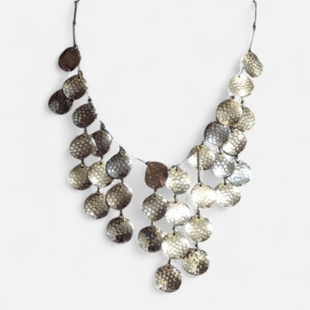 St. Thomas Boho Style Gold Silver Disc Necklace